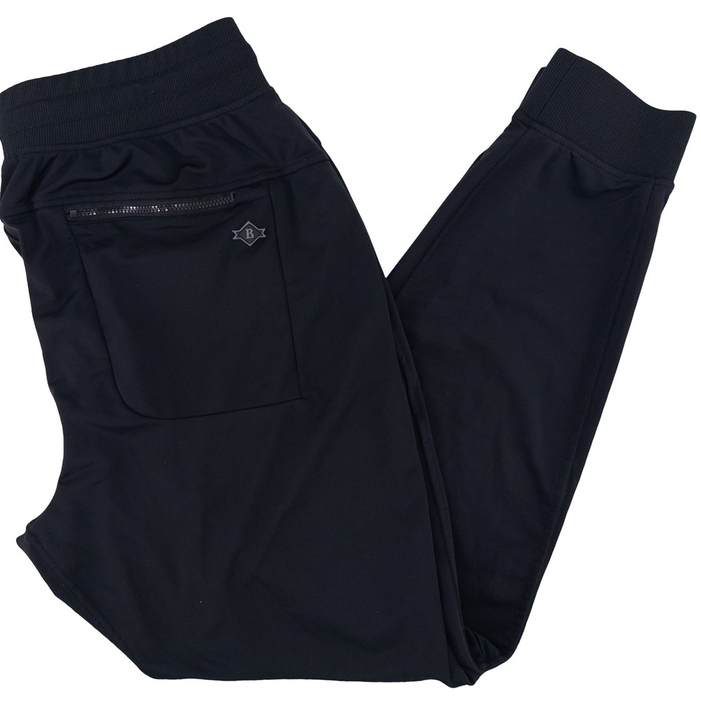 Burlebo Mens Medium Performance Joggers Black Drawstring Activewear Athleisure